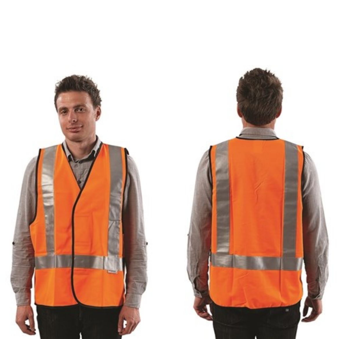 Picture of SAFETY VEST - DAY/NIGHT USE WITH H BACK PATTERN REFLECTIVE TAPE